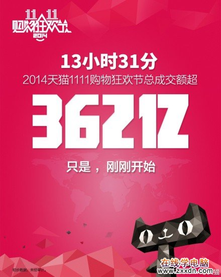 天猫双十一交易额破362亿元 刷新2013年350亿元纪录