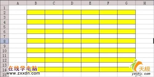 也谈Excel表格行与列交叉着色的实现